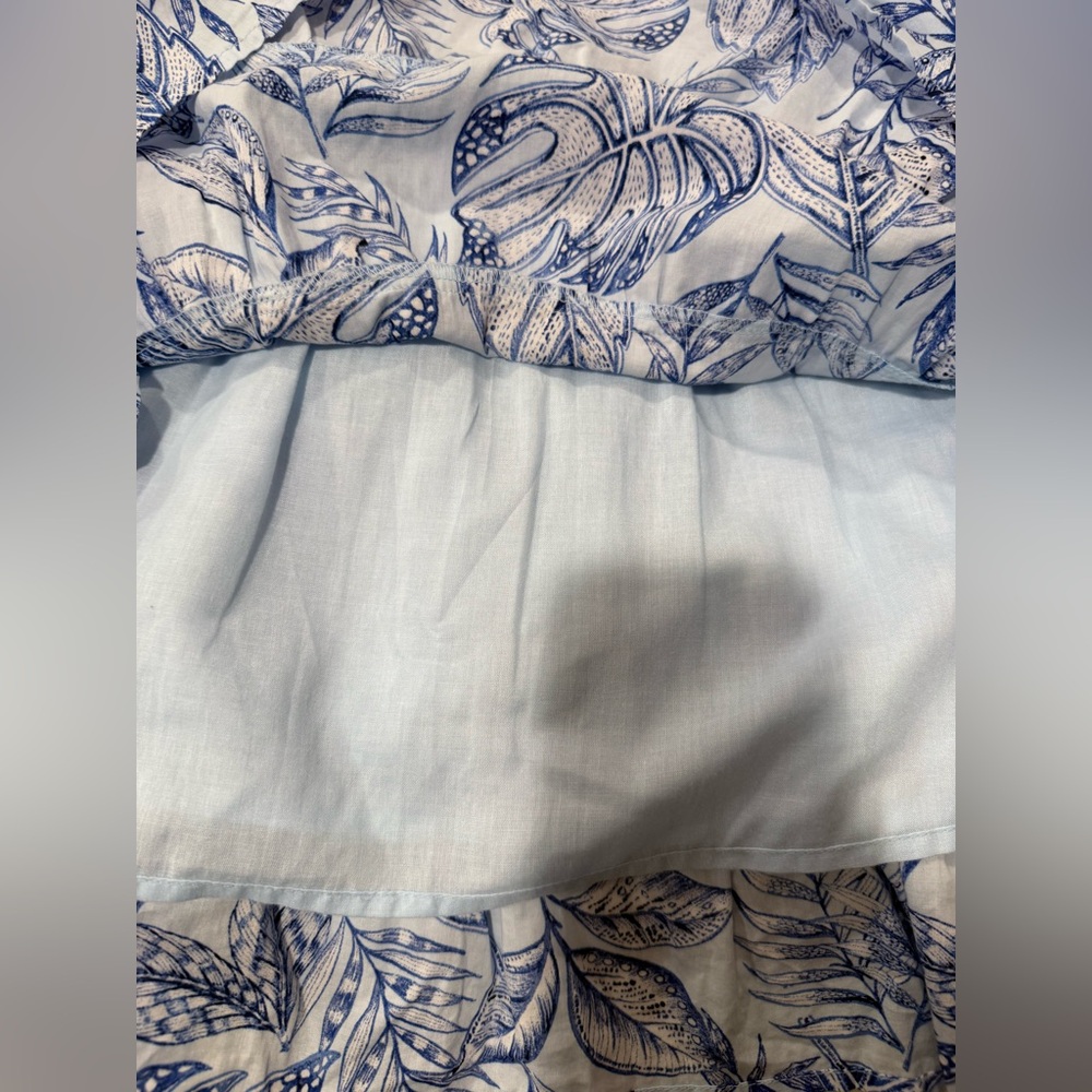 The Children’s Place GirlsTropical Smocked Tiered Dress Blue size Large (10/12) - Picture 7 of 9